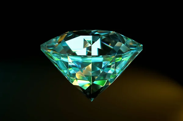 Render Photorealistic Diamond Isolated Black Background Luxury Concept Taming Value — 스톡 사진