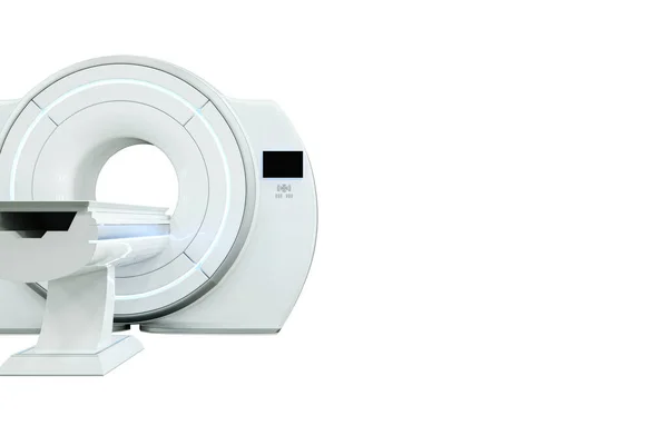 Mri Machine Magnetische Resonantie Imaging Machine Geïsoleerd Witte Achtergrond Concept — Stockfoto