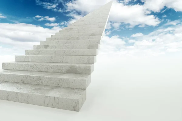 Escalera Hormigón Que Directamente Cielo Concepto Una Escalera Carrera Promoción — Foto de Stock