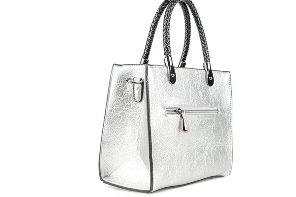 Sac Femme Blanche Isolé Sur Fond Blanc Concept Accessoires Garde — Photo