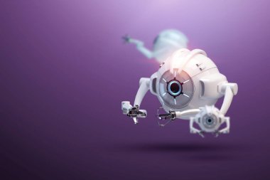 Nanoteknoloji Genetik Mühendisliği ve nanorobotların mikropları yok etmek için kullanılması. Tıbbi konsept, geleceğin tıp teknolojisi. 3B illüstrasyon, 3B canlandırma