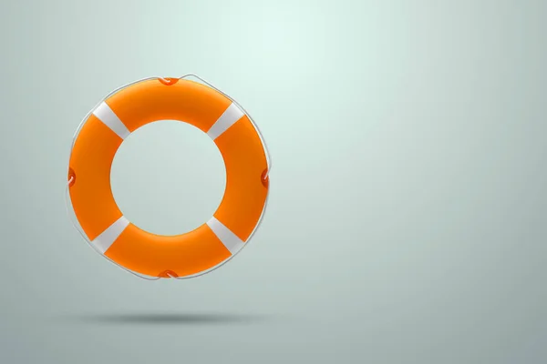 Lifebuoy Fundo Claro Ajuda Conceito Resgate Espaço Para Cópia Ilustração — Fotografia de Stock