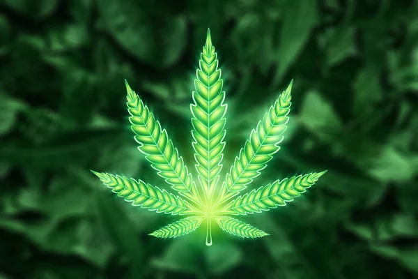 Marijuana Feuille Chanvre Symbole Consommateur Cannabis Concept Légalisation Marijuana Impact — Photo