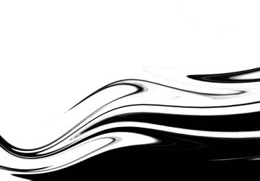 Beyaz arka plan üzerinde siyah renk fırça darbeleri etkisi