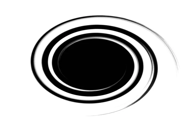 흰색 바탕에 검은 색 타원형 브러쉬 선 효과 — 스톡 사진