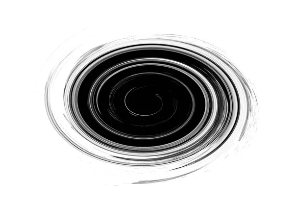 Black color oval brush strokes effect on white background — Stock Photo, Image