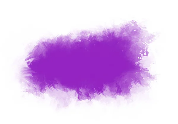 Colore Dell Acqua Viola Grafica Pennello Pennellate Patch Effetto Sfondo — Foto Stock