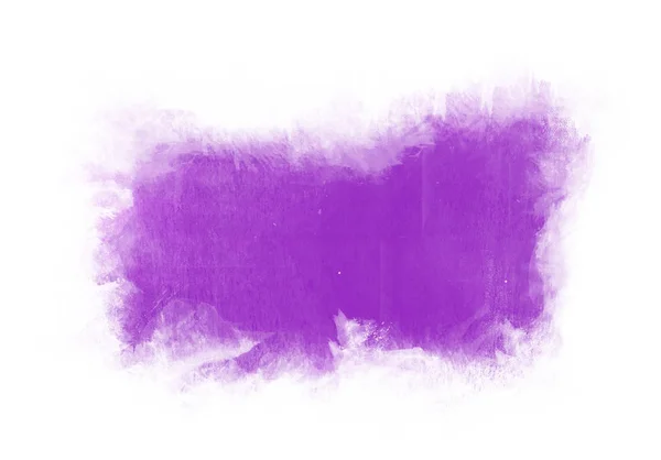 Colore Dell Acqua Viola Grafica Pennello Pennellate Patch Effetto Sfondo — Foto Stock