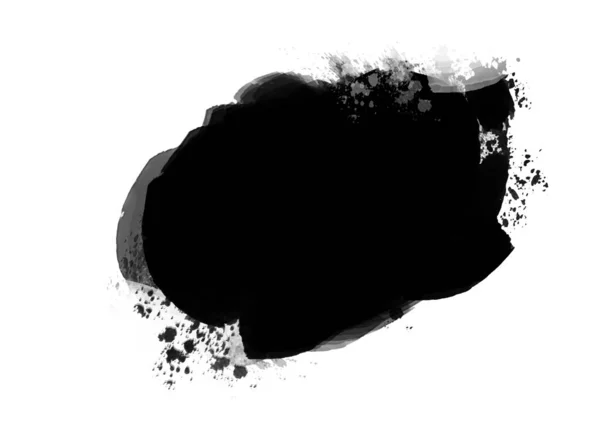 Černá Grafická Barva Štětec Záplaty Efekt Pozadí Design Prvek — Stock fotografie
