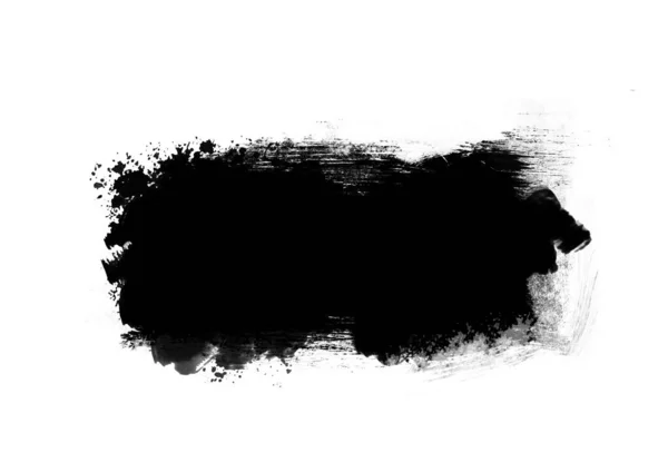 Černá Grafická Barva Štětec Záplaty Efekt Pozadí Design Prvek — Stock fotografie