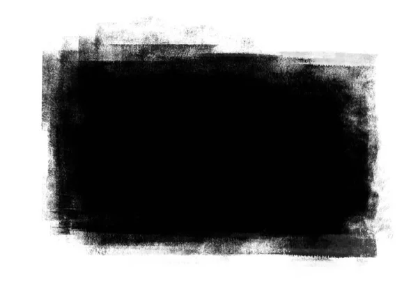 Zwarte Kleur Grafische Borstel Patches Ontwerp Effect Elementen Voor Achtergrond — Stockfoto