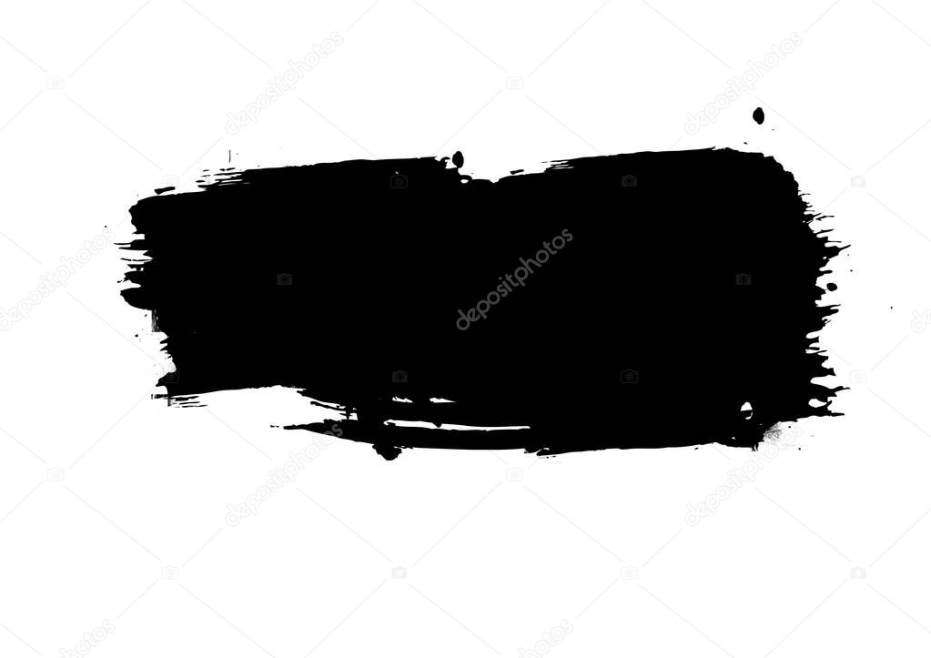 Black color graphic brush patches design effect elements for background