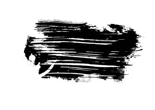 Fekete Színű Grafikus Kefe Foltok Design Hatás Elemek Háttér — Stock Fotó