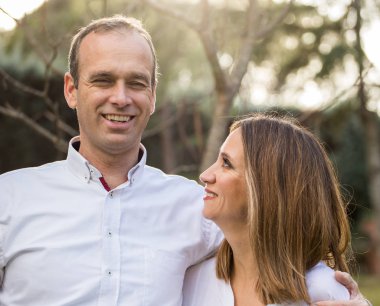 Bahçedeki aile kutlama