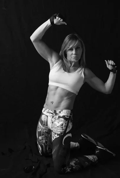 Fitness-Session in Madrids Fotostudio — Stockfoto