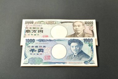 Japonca banknot 10000 yen ve 1000 yen