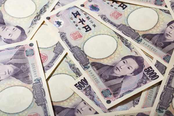 Japanse bank nota 5000 yen van achtergrond — Stockfoto