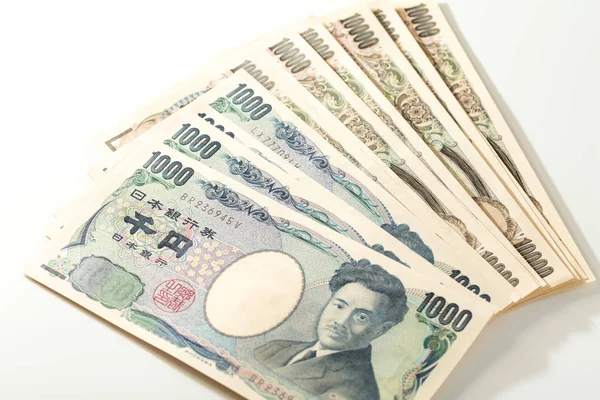 Nota bancária japonesa 10000 ienes e 1000 ienes — Fotografia de Stock