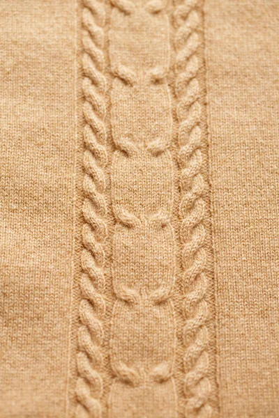 Brown knitted woolen background — Stock Photo, Image