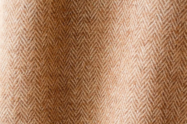 Brown herringbone fabric swatch. — Stock Photo, Image