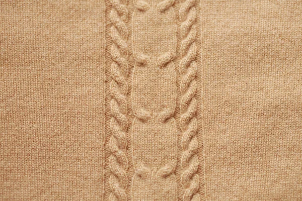 Brown malha pano de fundo de lã — Fotografia de Stock