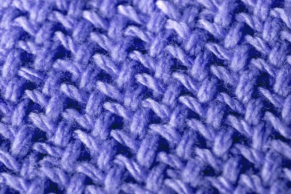 Синій фіолетовий в'язаний вовняний фон . — стокове фото