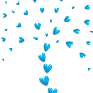 Küçük mavi kalpler çeşme ya da beyaz arka planda bir ağaç gibi ayarlanır..