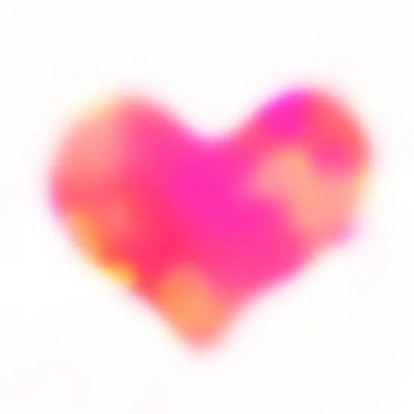 White Background Form Big Pink Yellow Heart Bokeh — Stock fotografie