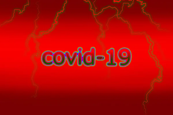 Gradation Background Lightning Red Black Covid Rainbow Color Center — Stock Photo, Image