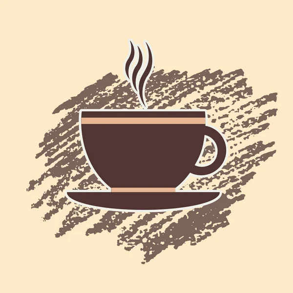Illustration vectorielle, une tasse de café cappuccino, latte, expresso — Image vectorielle
