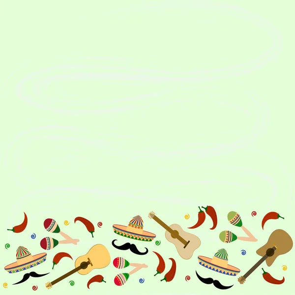 Beautiful textured background for the holiday cinco de mayo on M — Stock Vector