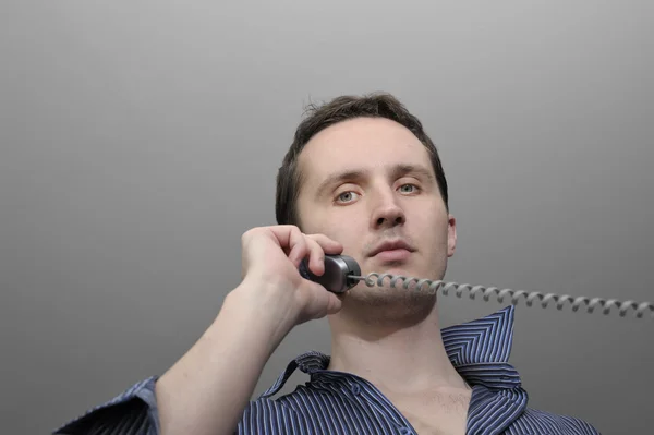 Telefonla konuşan adam — Stok fotoğraf