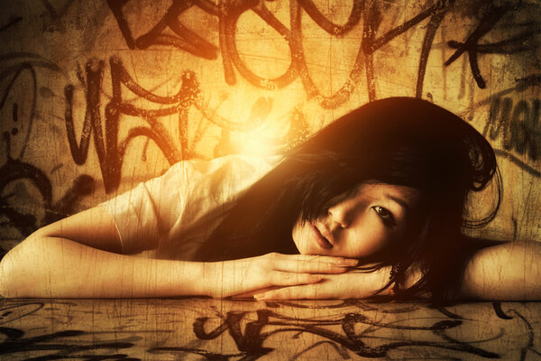 Portrait of asian girl