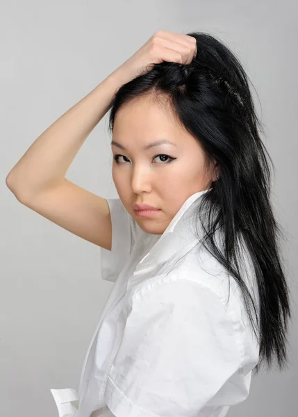 Asian girl closeup portrait — Stock Photo, Image