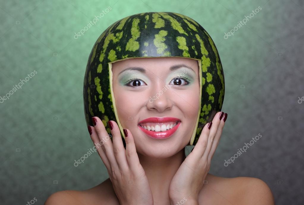 Woman with watermelon Stock Photo by ©igorkovalcuk 126525236