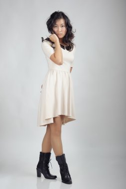 Asyalı kadın kılığında