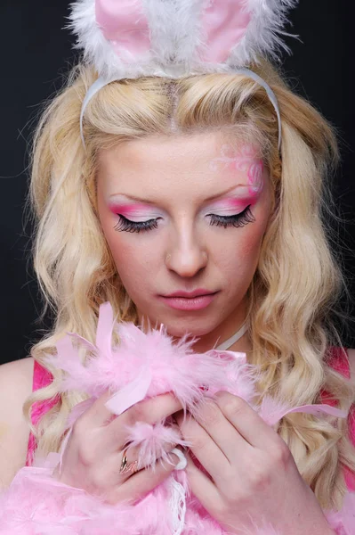 Female in playboy costume — Stock Photo, Image