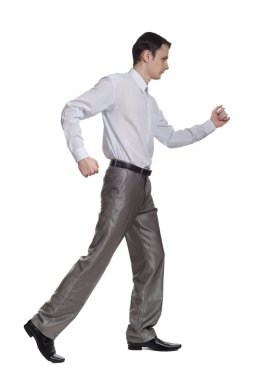 Beyaz üzerine izole iş adamı