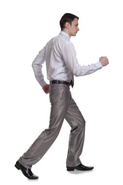 Beyaz üzerine izole iş adamı