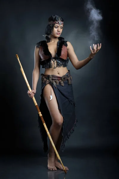 Sorceress woman posing — Stock Photo, Image