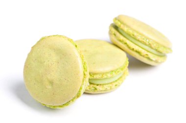 İzole lezzetli macaroons