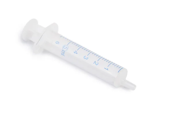 Single syringe isolated — Stock Photo, Image
