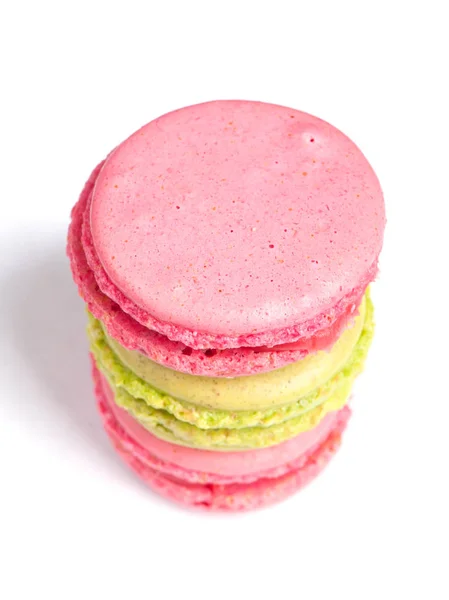 Tasty macaroons in two colors — Stock Photo, Image