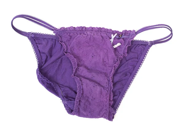 Violet Panties Isolated White Background — Stock Photo, Image