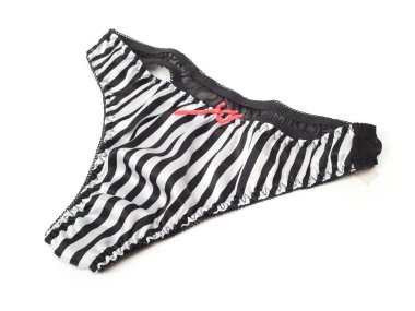 çizgili külot izole