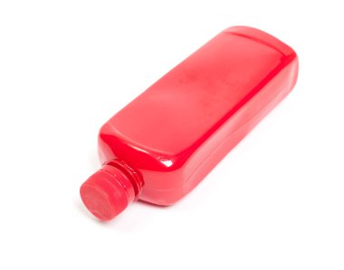 kırmızı plastik şişe