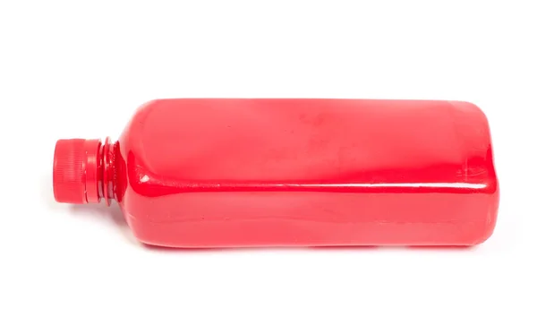 Red plastic bottle — Stock Photo, Image