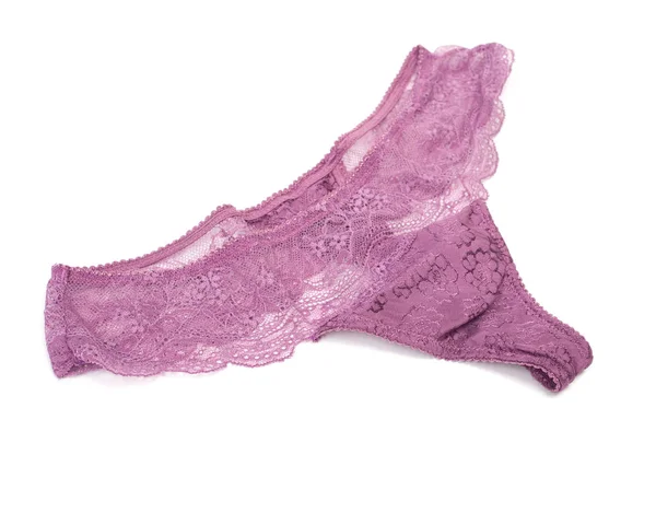 Purple lace panties — Stock Photo, Image