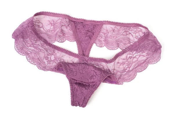 Purple lace panties — Stock Photo, Image