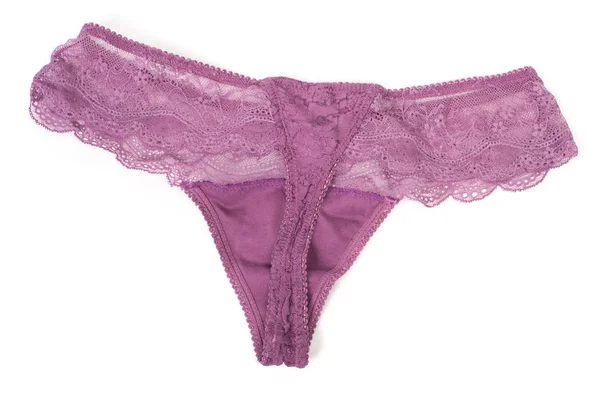 Purple lace panties — Stock Photo, Image